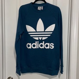 Women’s Adidas teal pullover with large logo